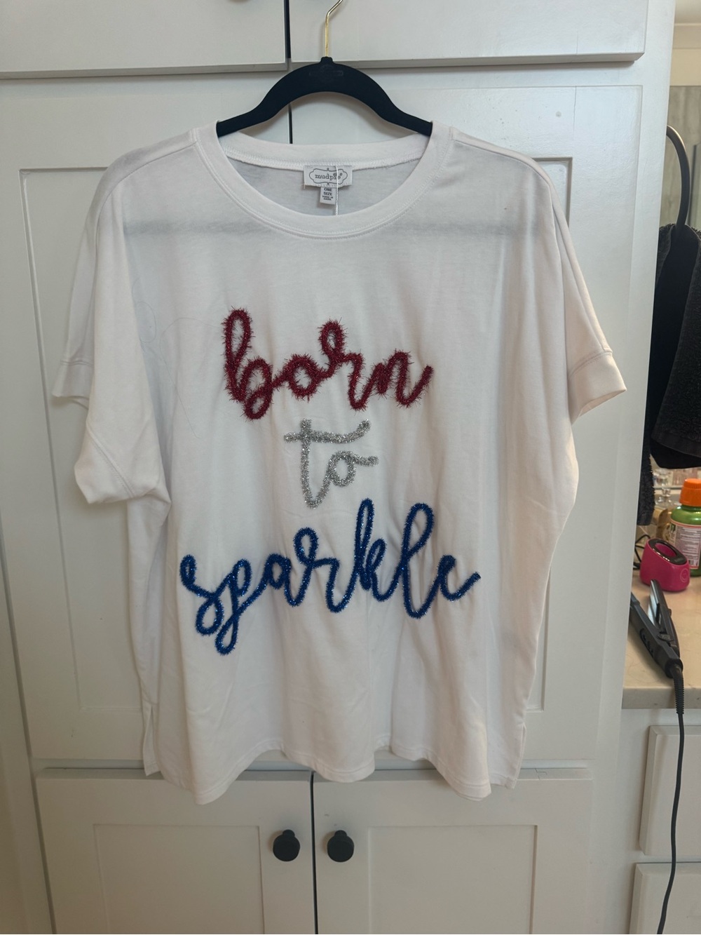 mudpie born to sparkle tee nwt